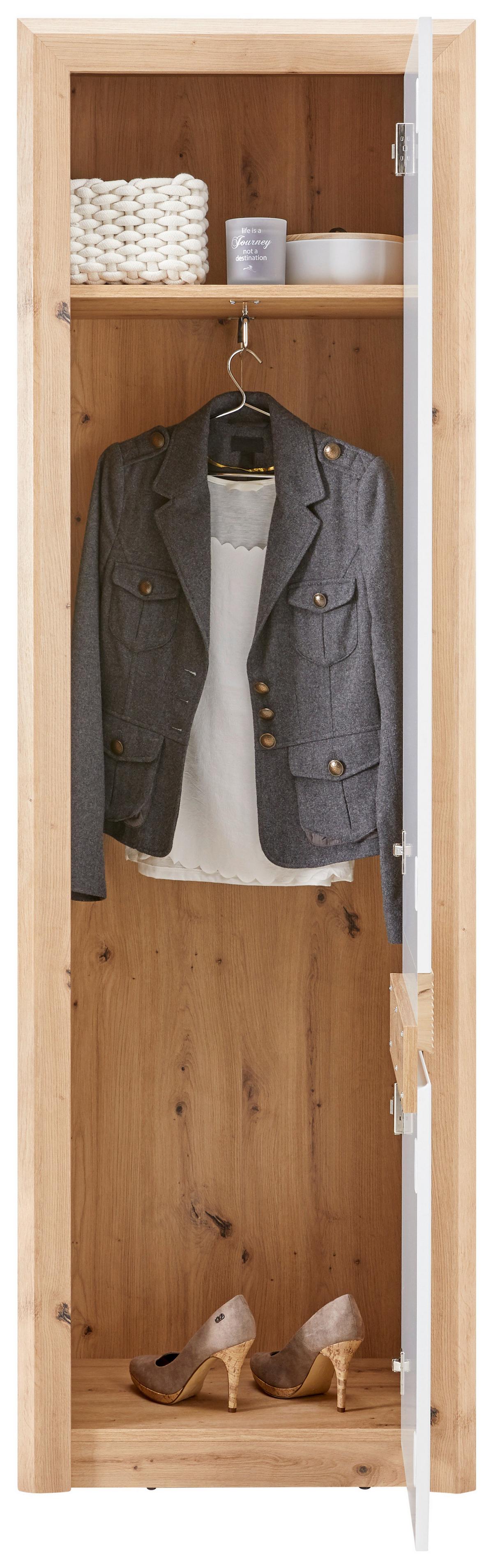 Garderoben-Set Kashmir New Weiß/Eiche Dekor 6--Teilig. - Eichefarben/Weiß, MODERN, Holzwerkstoff (228/192/41cm) - James Wood