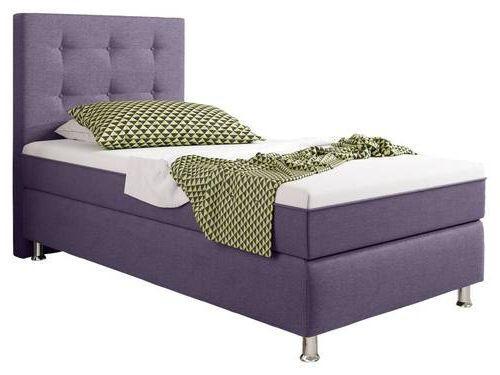 Boxspringbett Mit Topper 90x200 Köln Plus - Lila/Silberfarben, KONVENTIONELL, Textil (90/200cm) - MID.YOU