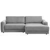 Ecksofa Bourbon - Dunkelgrau/Schwarz, MODERN, Textil (250/176cm) - Trendmanufaktur