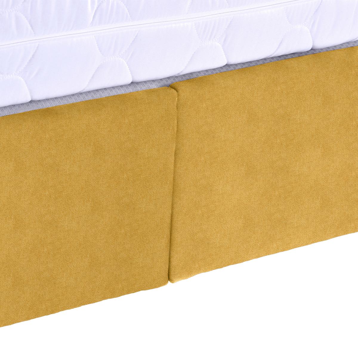 Polsterbett mit Bettkasten 160x200 Bellagio Gelb - Gelb/Buchefarben, KONVENTIONELL, Holz/Textil (160/200cm)