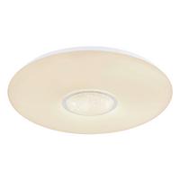 LED-Deckenleuchte Ø 48,5 cm, Timerfunktion und Farbwechsler - Klar/Opal, Design, Glas/Kunststoff (48.5/48.5/7.2cm) - Globo