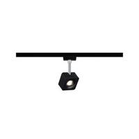 LED-Deckenleuchte Urail Spot Cube L: 7,7 cm, dimmbar - Chromfarben/Schwarz, Design, Kunststoff/Metall (7,7/16,5/4,7cm) - Paulmann
