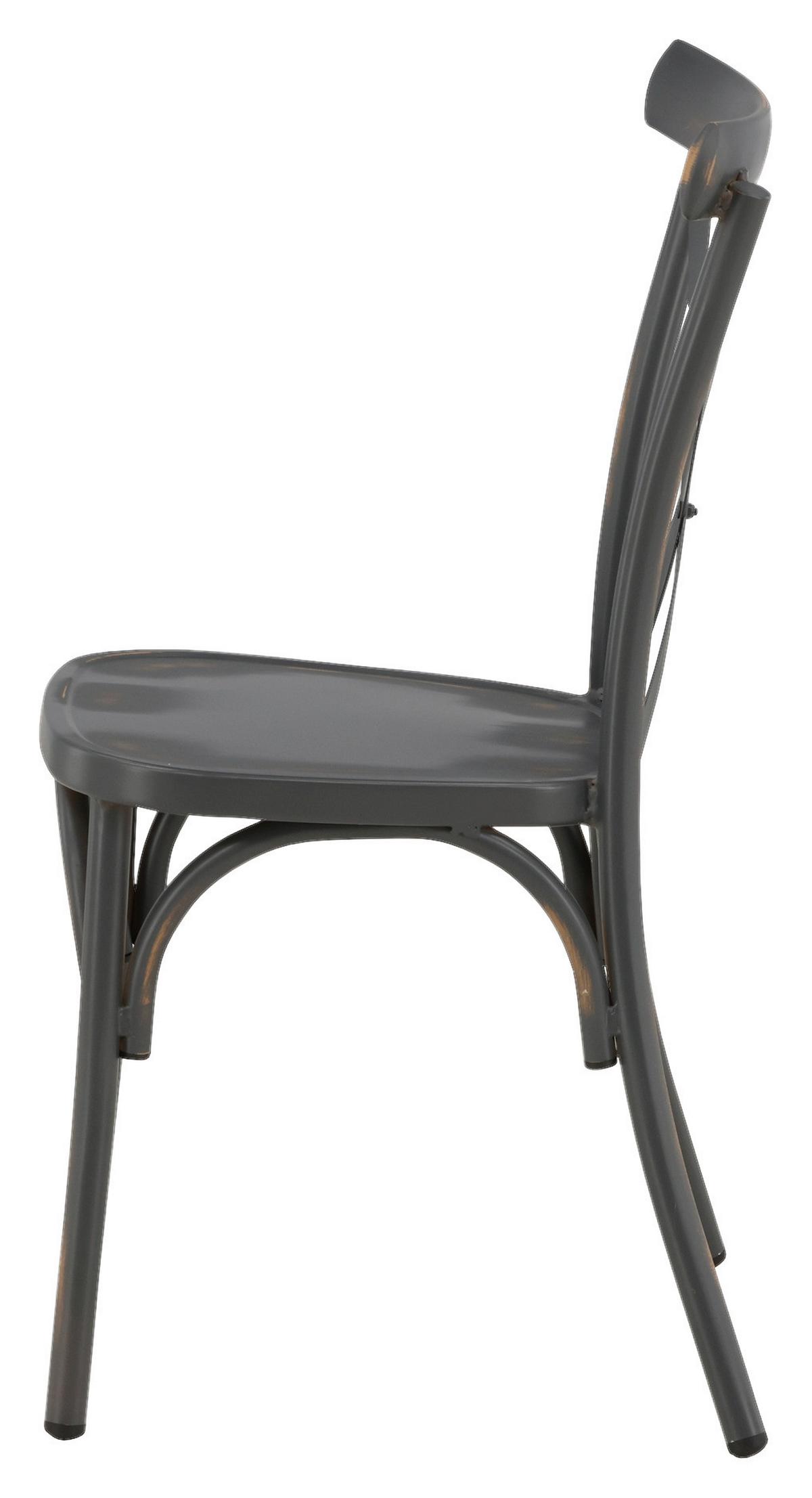 Gartenstuhl-Set Tablas Aluminium - Schwarz, KONVENTIONELL, Metall (48/88/48cm) - Gardenson