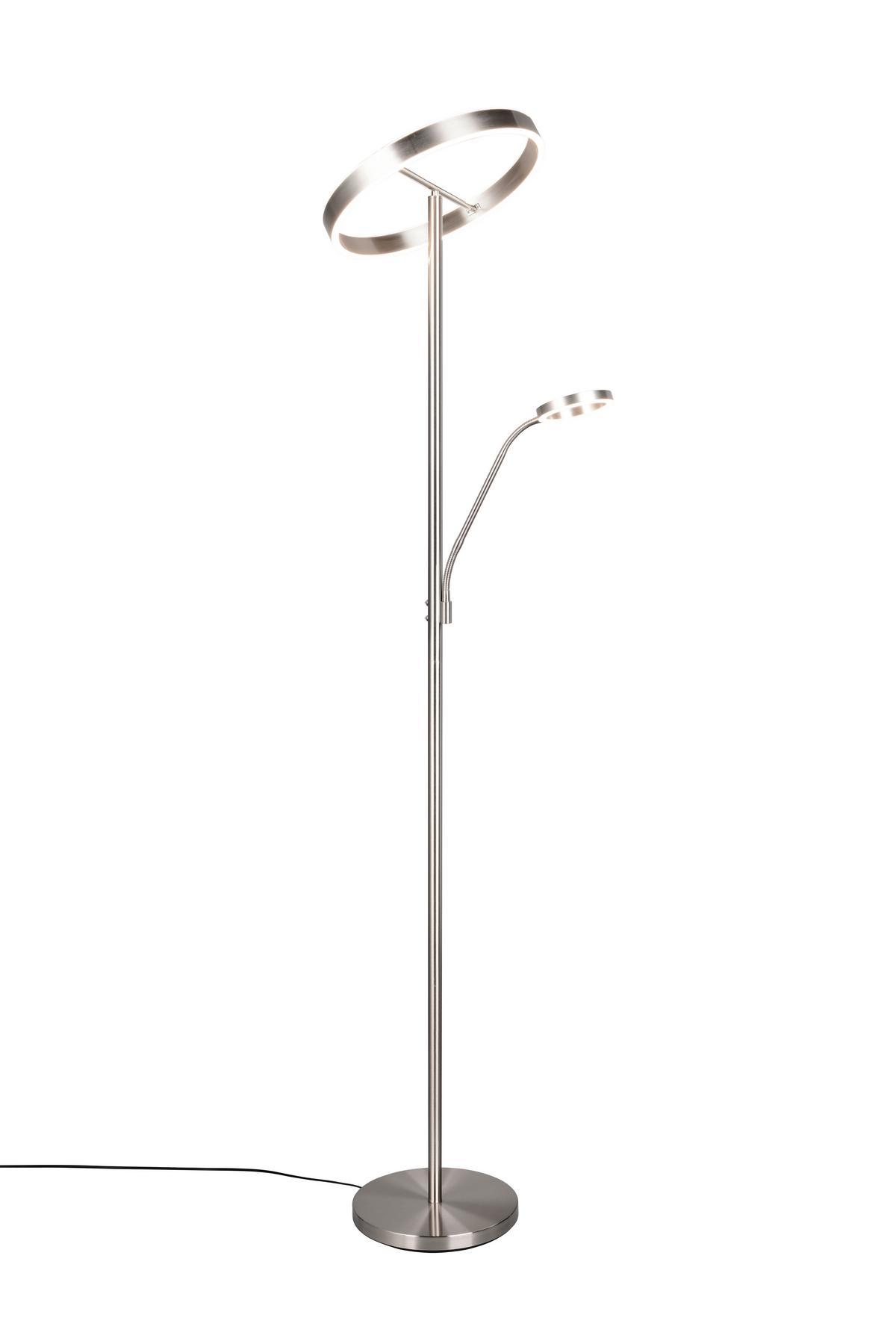 LED-Stehleuchte 449510207 Willis - Nickelfarben, Design, Metall (40/180cm) - Trio Leuchten
