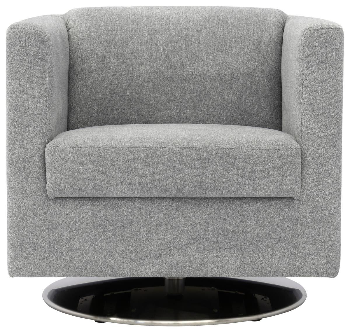 Designsessel Looks I - Chromfarben/Grau, Design, Textil (72/71/75cm) - LOOKS by W.Joop