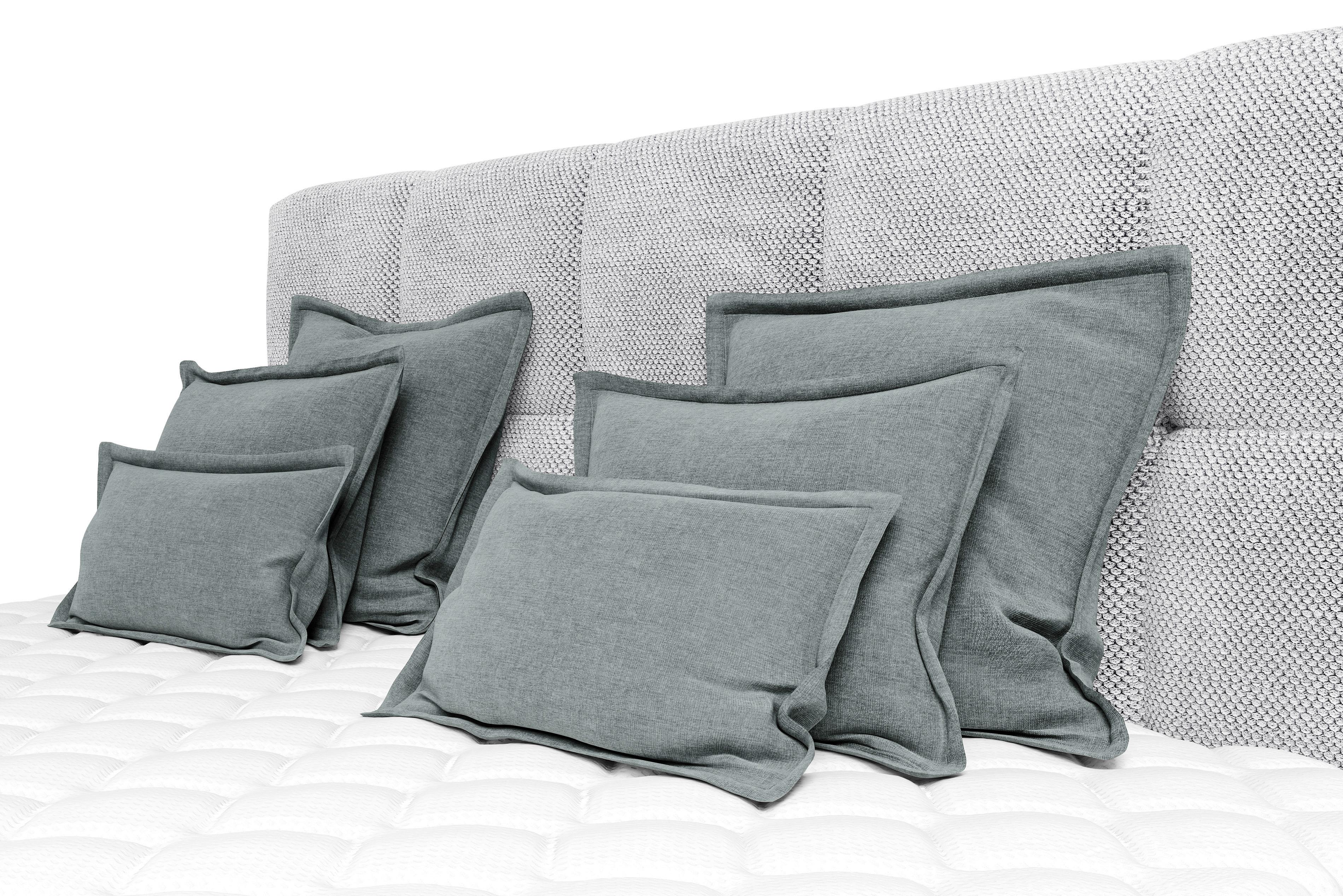 Zierkissenset Chenille Mintfarben 6-Teilig - Mintgrün, MODERN, Textil (70-50/60-25/10cm) - MID.YOU