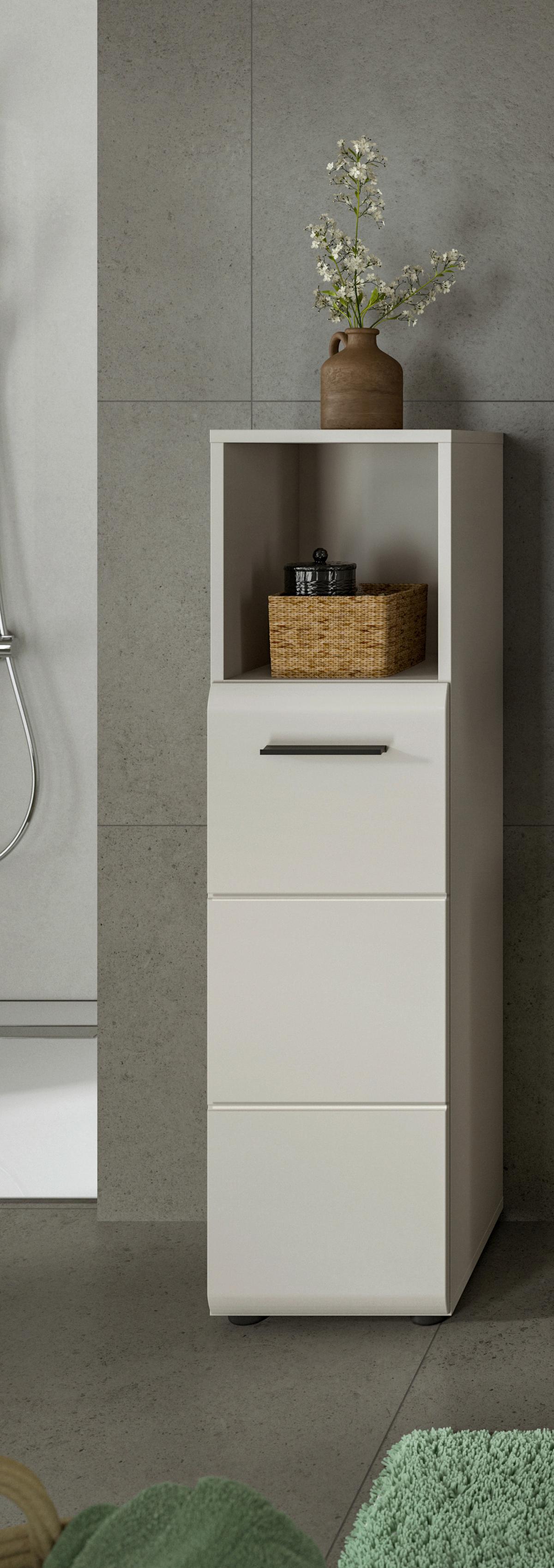 MIDISCHRANK Ice Kaschmir B: 30cm - Kaschmir/Schwarz, Trend, Holzwerkstoff (30/110/30cm) - MID.YOU