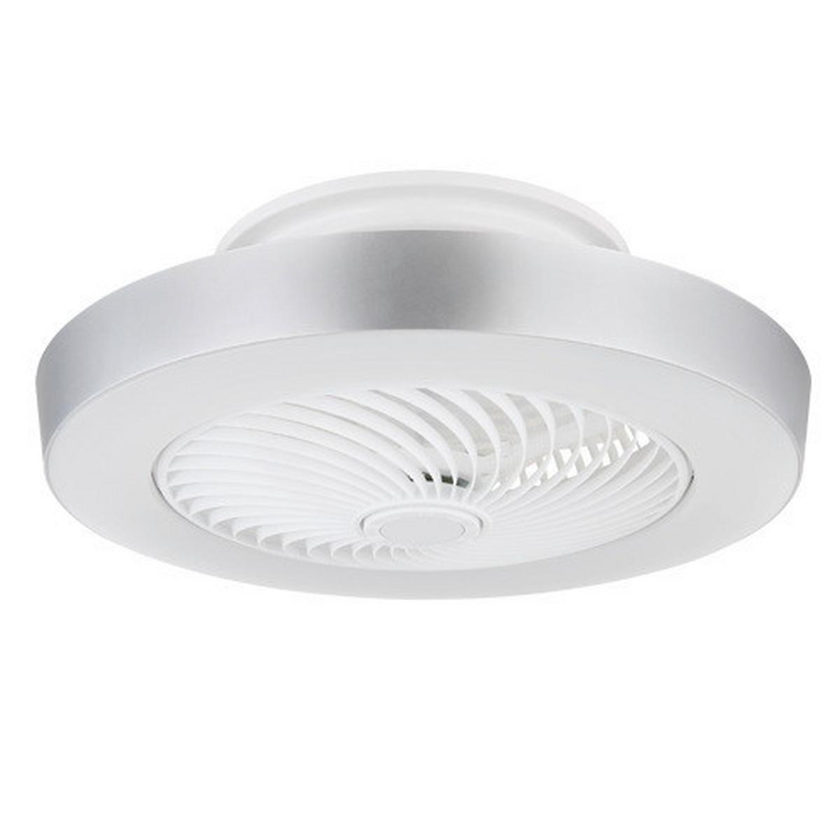 Deckenventilator Vivea - Silberfarben/Opal, Basics, Kunststoff/Metall (132/40,6cm)