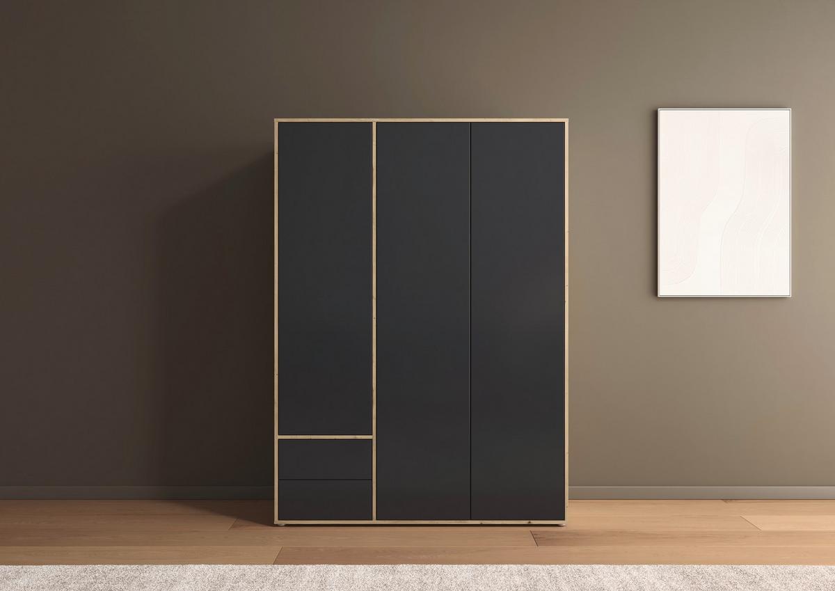 Drehtürenschrank Nabila Grau Eiche Artisan Dek. - Eiche Artisan/Grau, MODERN, Holzwerkstoff (140/194/53cm) - Rauch Möbel