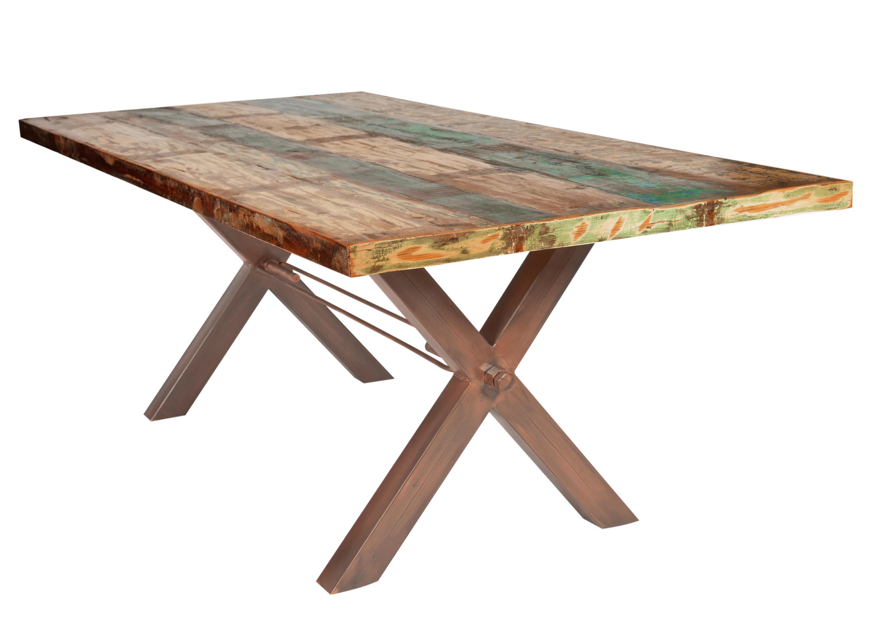 ESSTISCH Multicolor/Braun L: 200cm - Multicolor/Braun, MODERN, Holz/Metall (200/100/76,5cm) - MID.YOU
