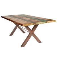 ESSTISCH Multicolor/Braun L: 160cm - Multicolor/Braun, MODERN, Holz/Metall (160/85/76,5cm) - MID.YOU