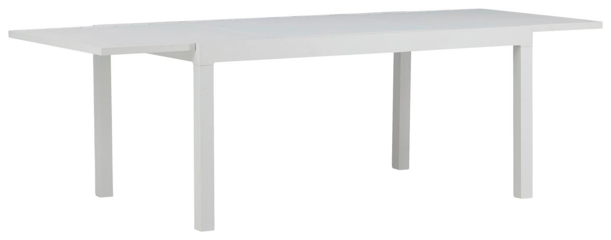 Gartentisch Marbella - Weiß, KONVENTIONELL, Metall (160/100/75cm) - Gardenson