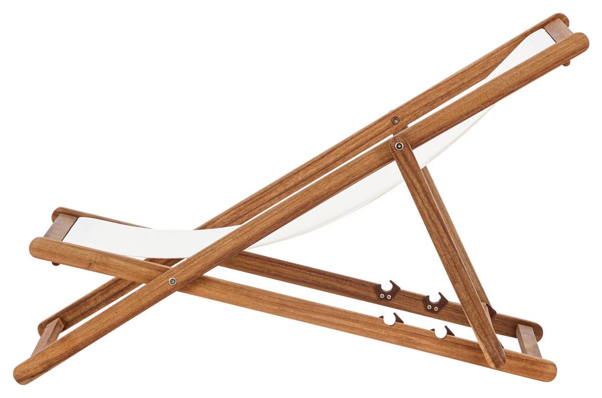 Strandsessel Peachy - Beige/Naturfarben, KONVENTIONELL, Holz/Textil (57/80/105cm) - Gardenson