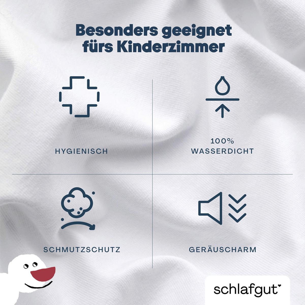 Matratzenauflage Baselayer Pro Molton Mini - Weiß, Basics, Textil (70/140cm) - Schlafgut