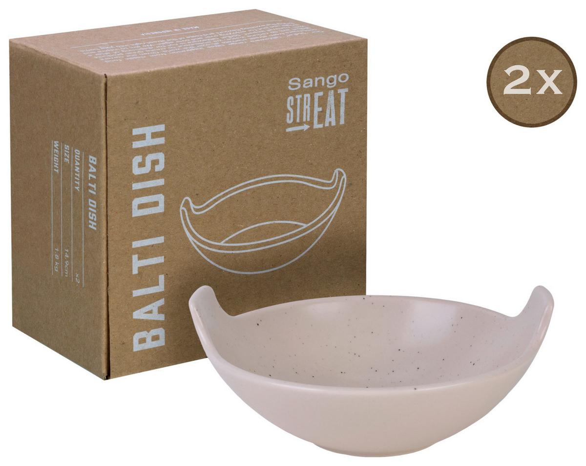 Schüsselset Steinzeug Creme 2--Teilig. BxH: 17x15,5 cm - Creme, Basics, Keramik (17/15,5cm) - Creatable
