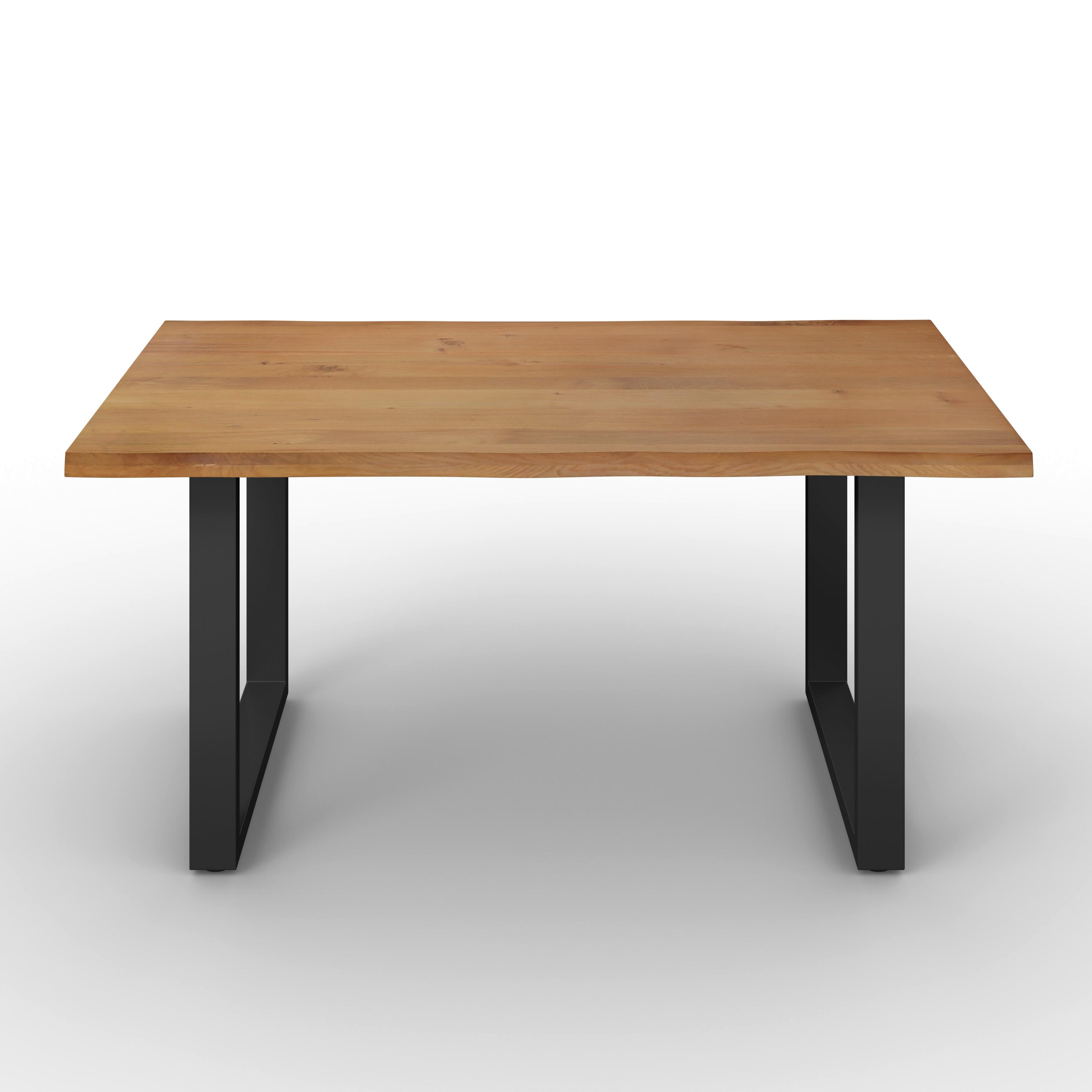 Jedálenský stôl Dan, š: 160 cm - farba duba, Modern, kov/drevo (160/90/76cm) - Bessagi Home