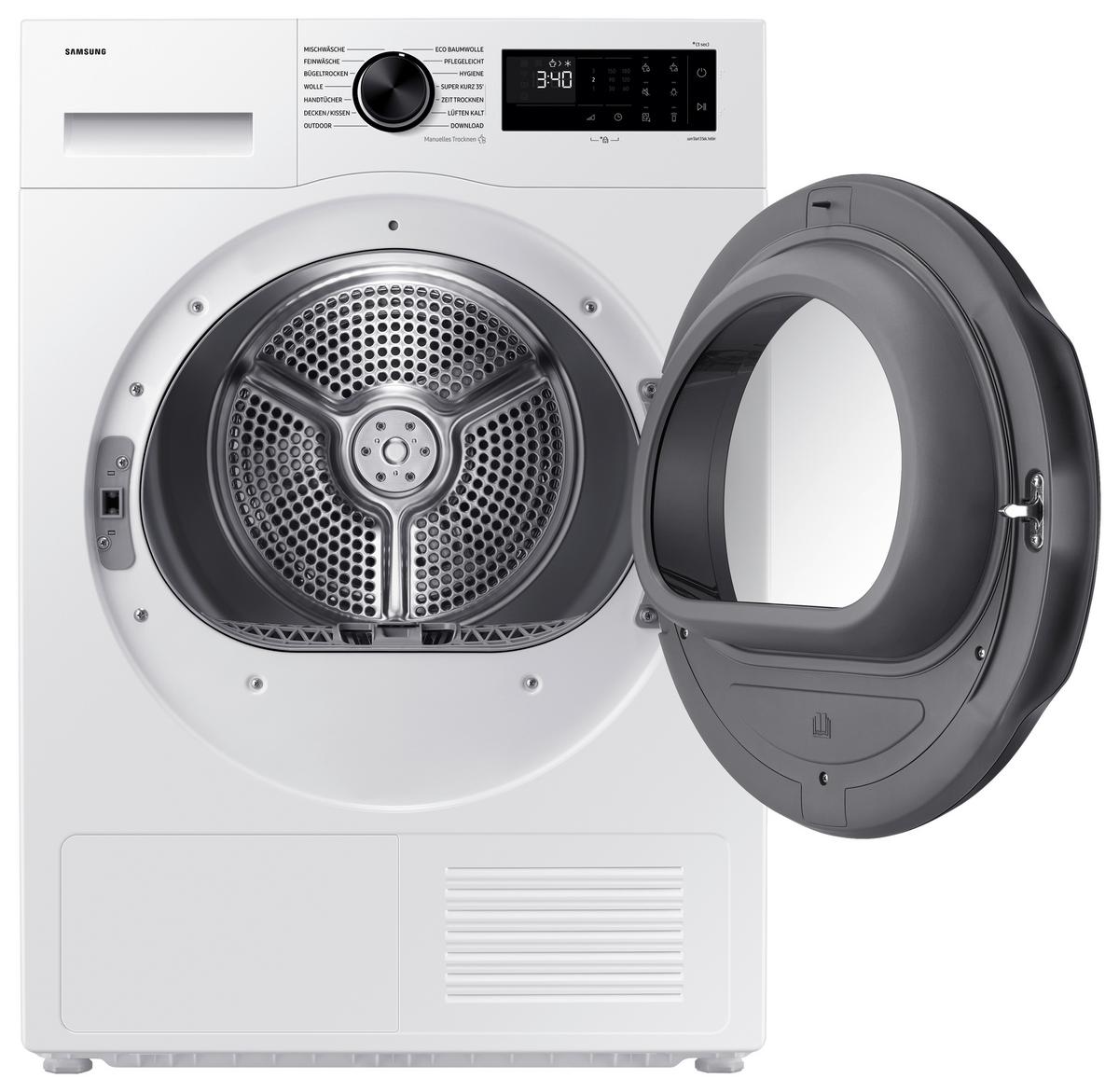 Wärmepumpentrockner DV90DG52A0AEEG, EEKL: C - Weiß, Basics, Glas/Kunststoff (60/85/65cm) - Samsung