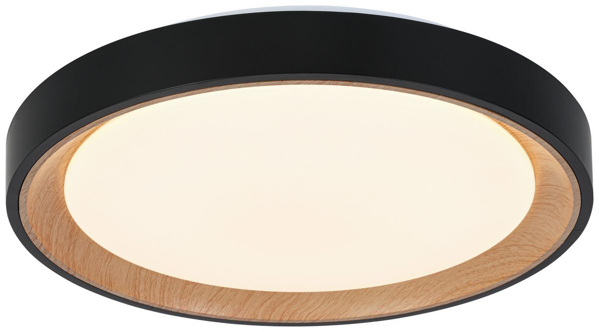 LED-Deckenleuchte Catherine - Eichefarben/Schwarz, Basics, Kunststoff/Metall (40/7cm) - Luca Bessoni