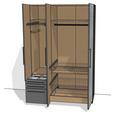 Kleiderschrank Unit 3trg. Normalhöhe - KONVENTIONELL (137/210/58,3cm) - Ondega