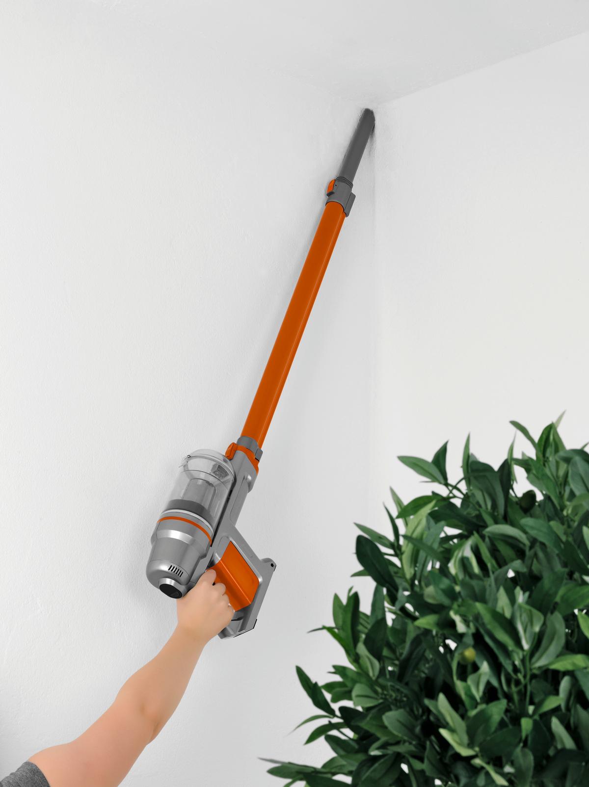 Zyklonstaubsauger Vanessa - Silberfarben/Orange, MODERN, Kunststoff (38/12,8/19,3cm)