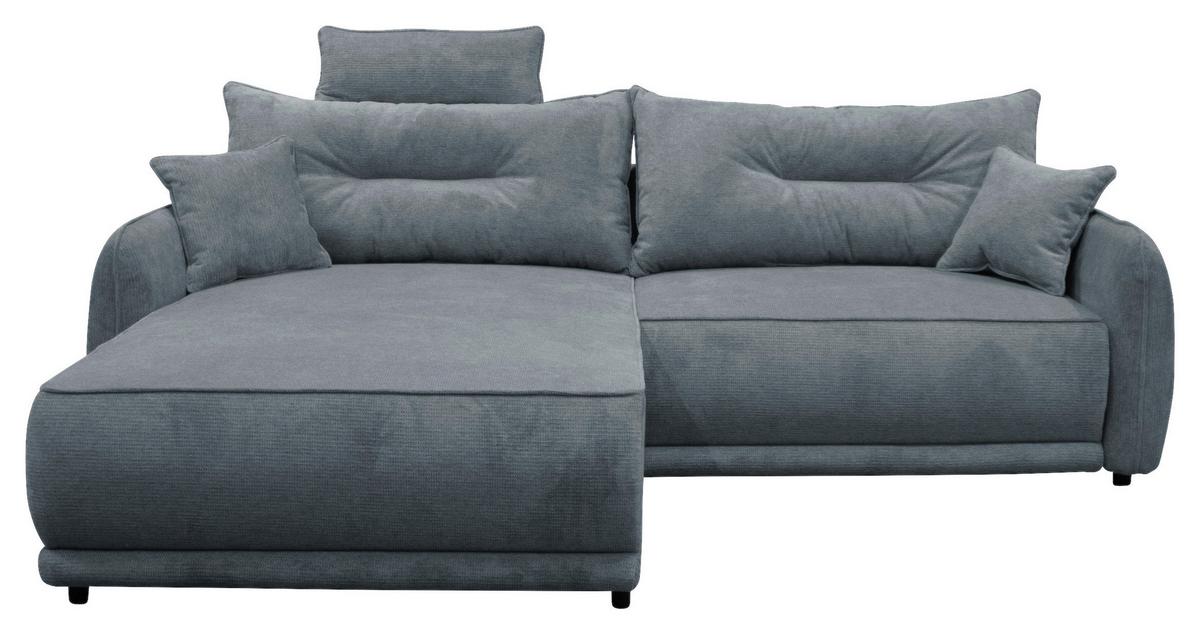 Ecksofa Fresh Blau 195x264 cm - Blau/Beige, Design, Textil (195/264cm) - MID.YOU