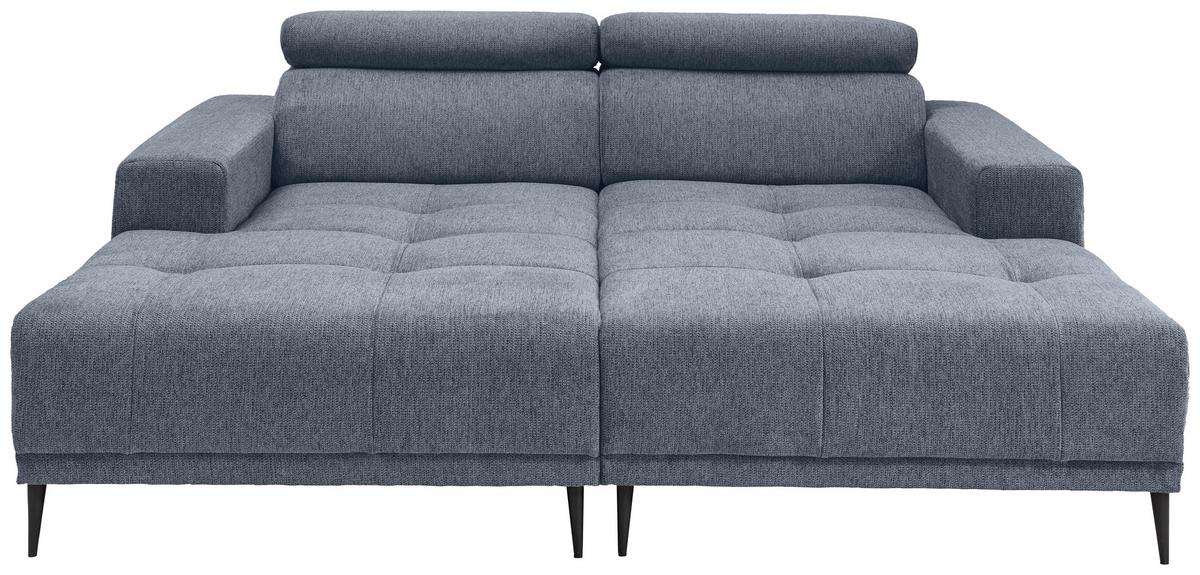 Ecksofa Intera, Hellblau S: 200x188 Cm - Schwarz/Hellblau, KONVENTIONELL, Textil (200/188cm) - Livetastic