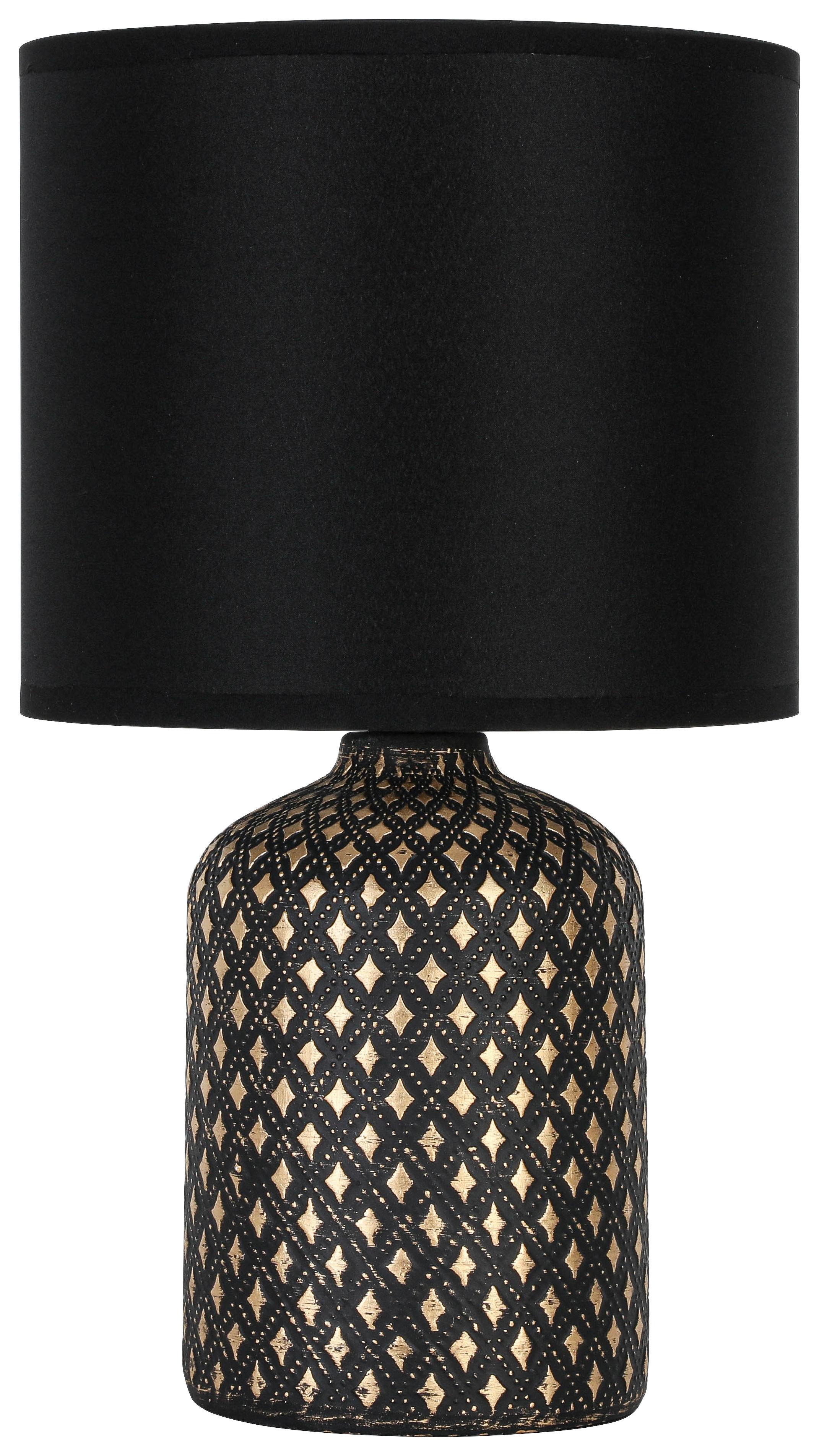 STOLNÍ LAMPA LIPZ - černá/barvy zlata, Konvenční, kov/textil (18/31cm) - Mömax