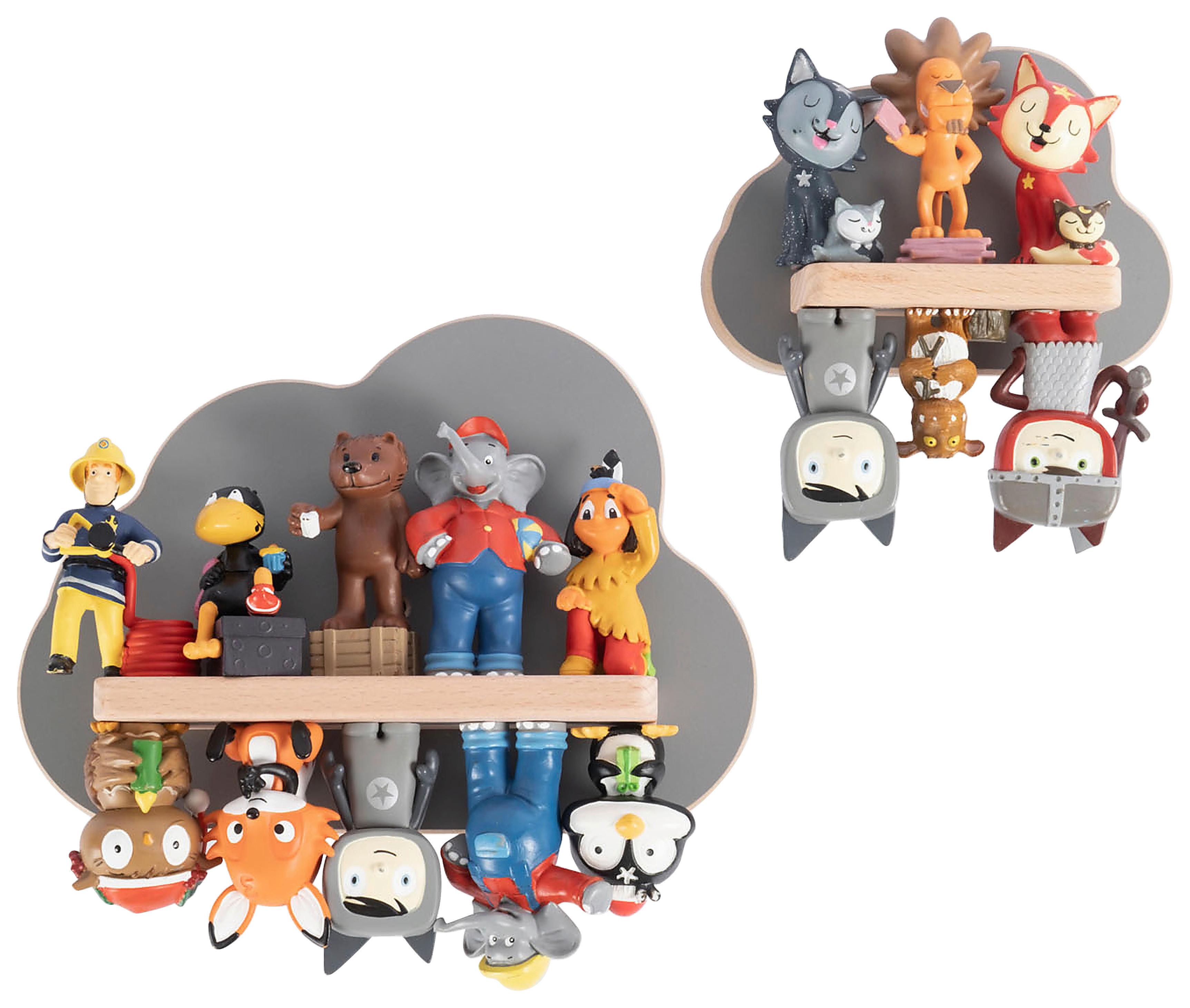 Kinderregal Boarti Grau B: 22 cm - Grau, MODERN, Holzwerkstoff (22/16/5cm) - MID.YOU