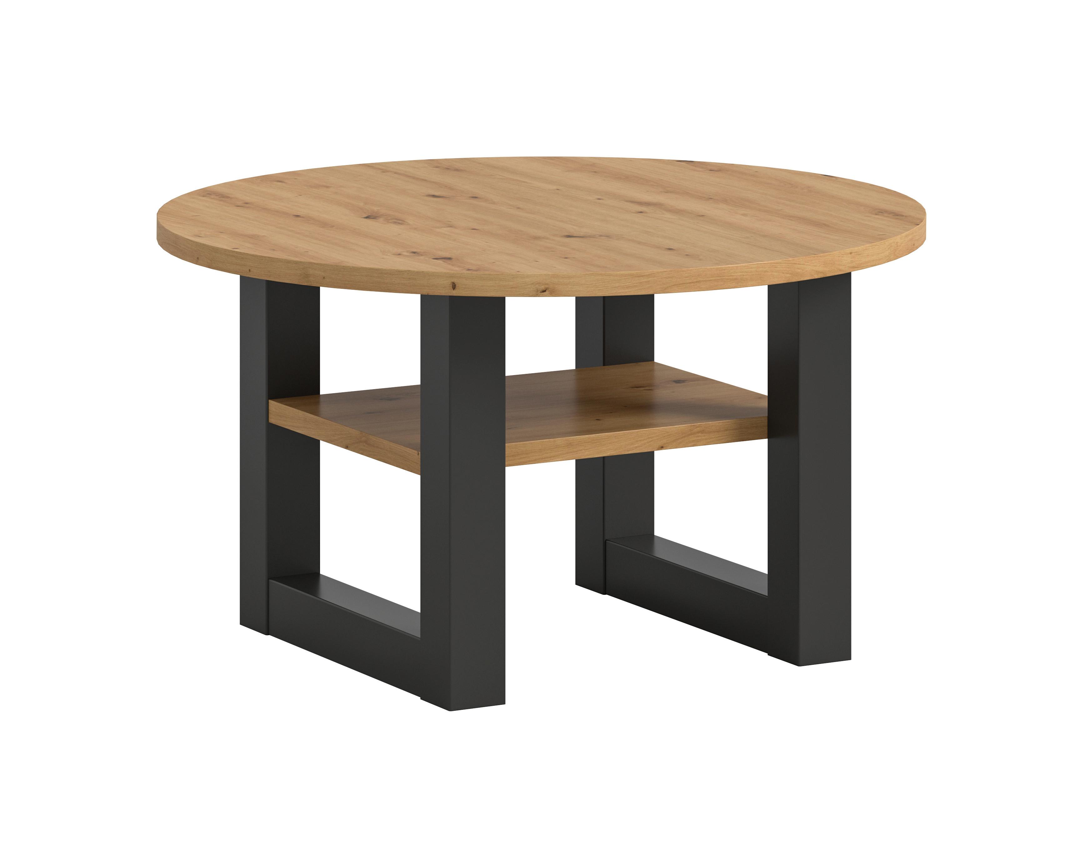 Couchtisch Seattle Eiche Atisan B: 75 cm - Eiche Artisan/Grau, Design, Holzwerkstoff (75/42/75cm) - Livetastic