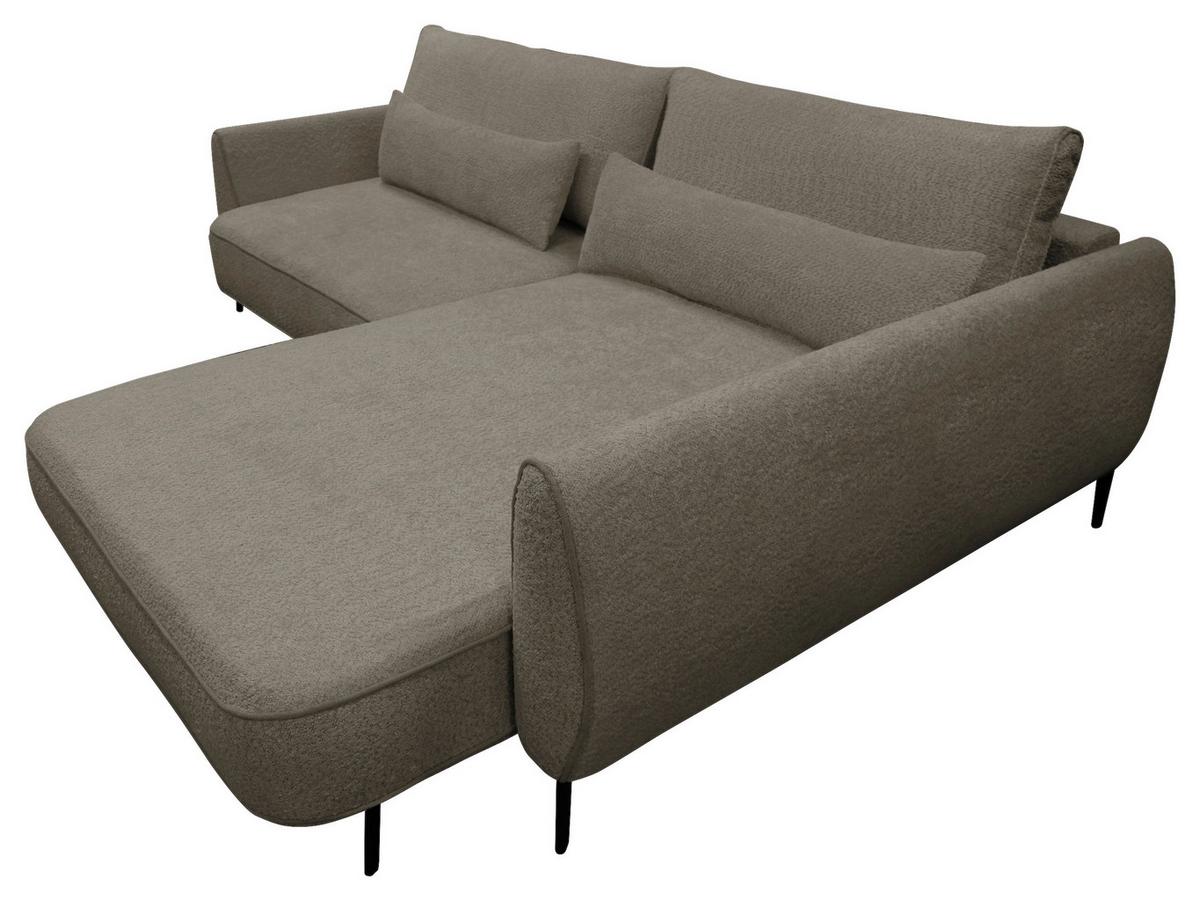 Ecksofa Abriamo Beige 273x204 cm - Beige/Schwarz, Design, Textil (273/204cm) - MID.YOU