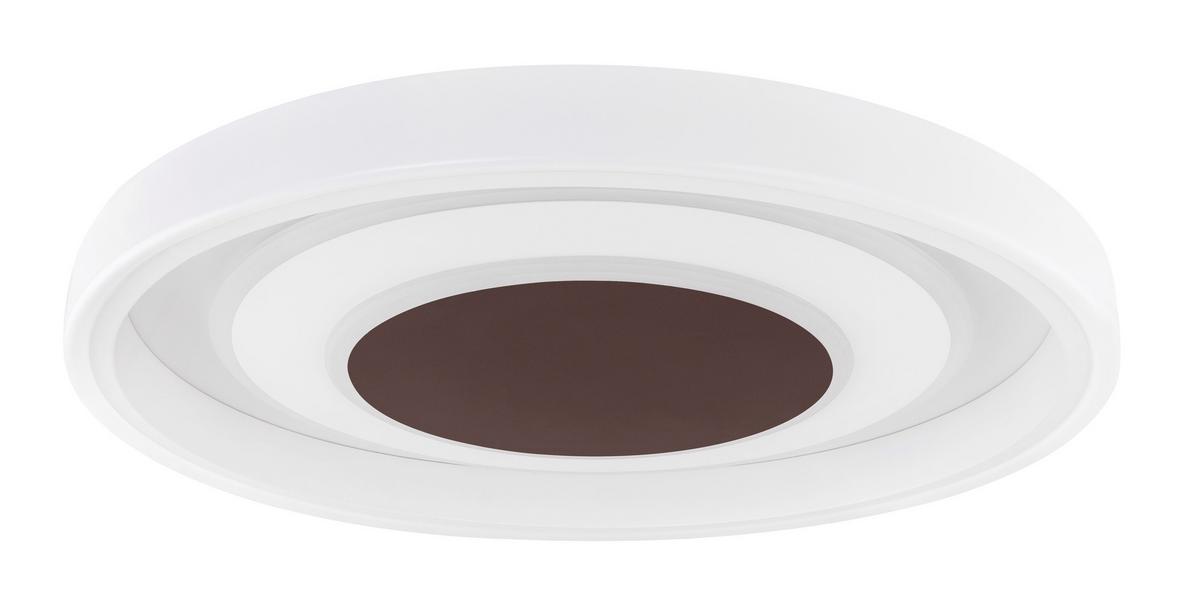 LED-Deckenleuchte Goffi Ø 69 cm mit Farbtemperaturwechsler - Opal/Weiß, Design, Kunststoff/Metall (69/10cm) - Globo