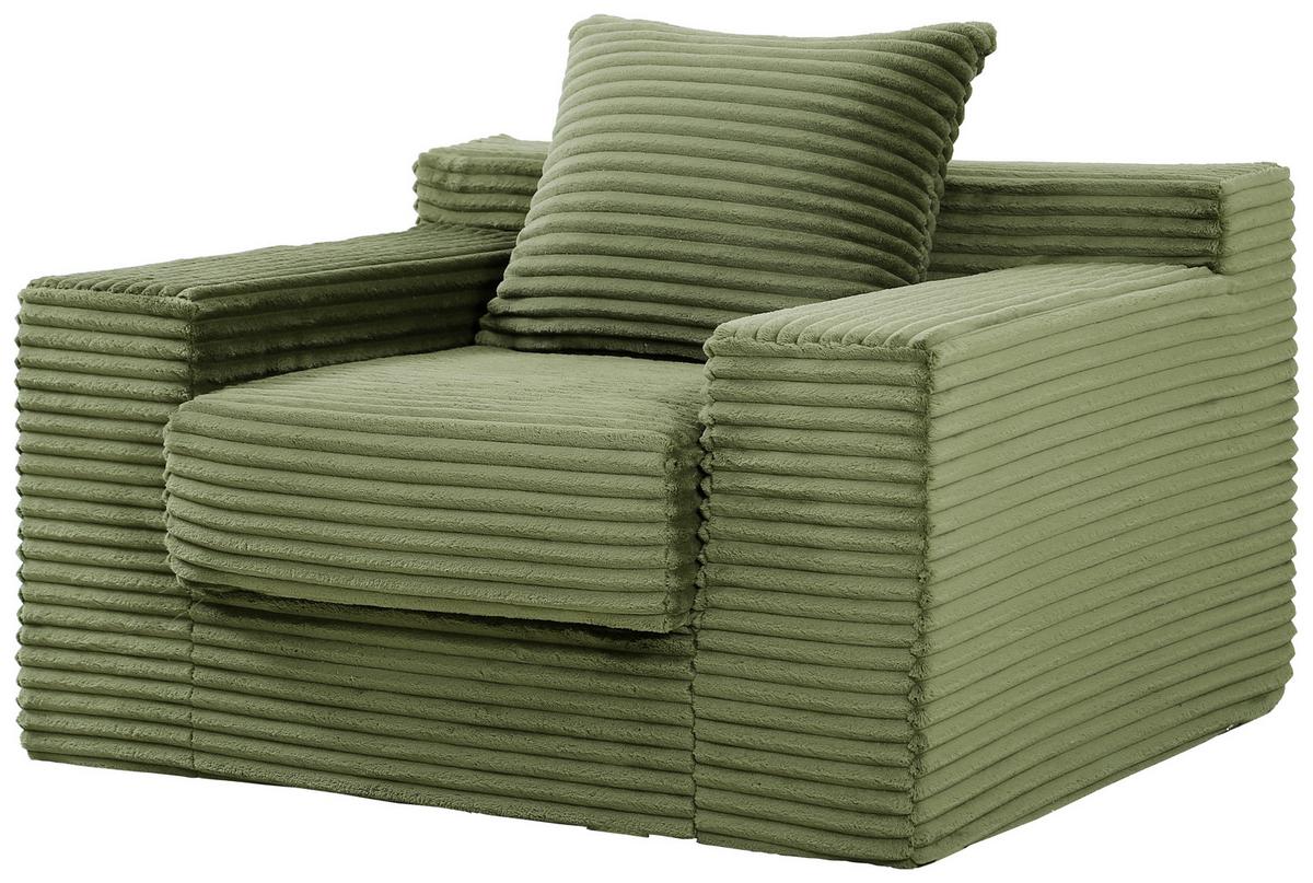 Sessel Astra Grün B: 106 Cm - Grün, Design, Textil (106/60/100cm) - P & B