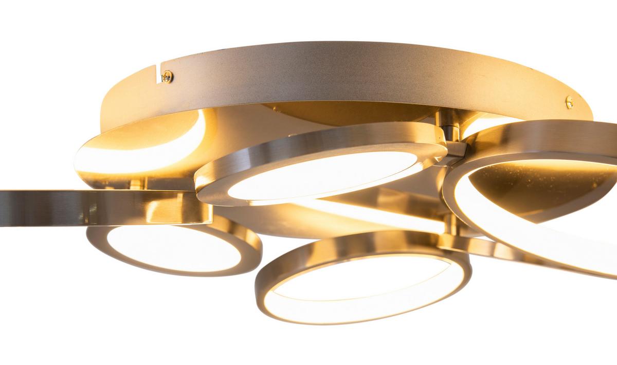 Led-deckenleuchte Ø 56 Cm, 3-Fach Dimmbar - Silberfarben, Design, Kunststoff/Metall (56cm) - Näve