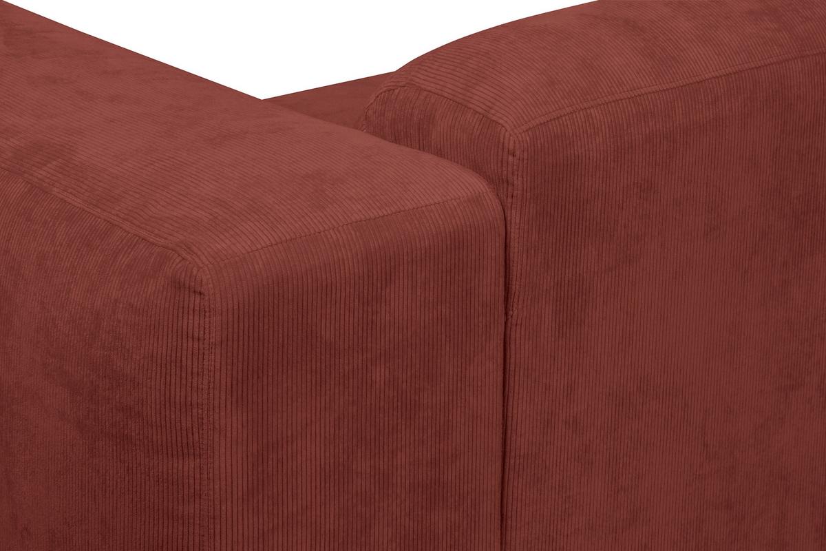 Ecksofa Hannah Rot 170x343 cm - Rot/Schwarz, Design, Textil (170/343cm) - MID.YOU