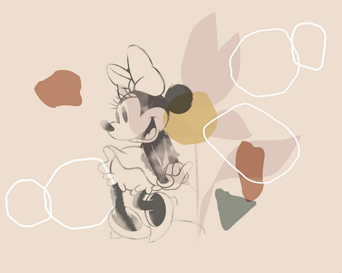 Fototapete Minnie Soft Shapes - Multicolor, Trend, Papier (350/280cm)