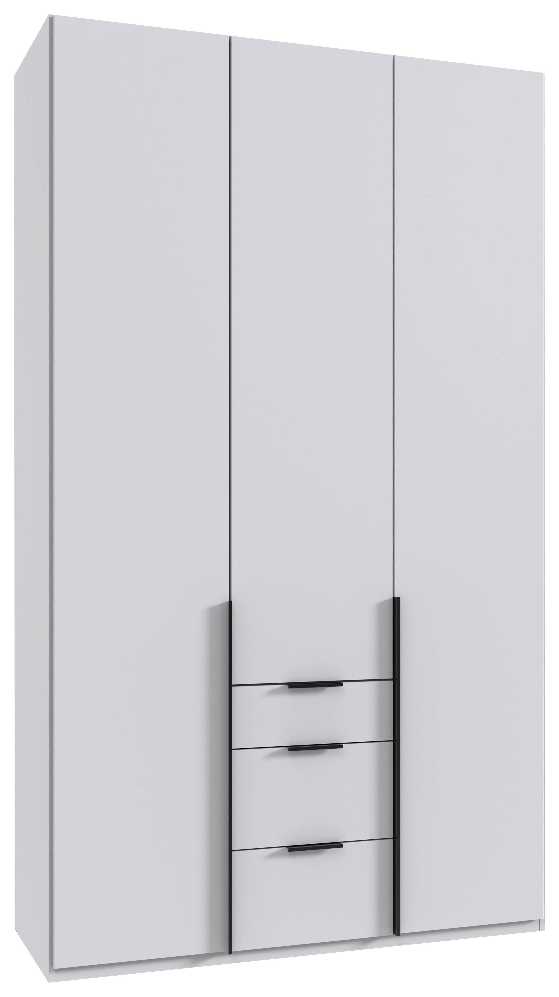 Drehtürenschrank Ny A Black, Weiß B: 135 cm - Weiß, MODERN, Holzwerkstoff (135/236/58cm) - MID.YOU