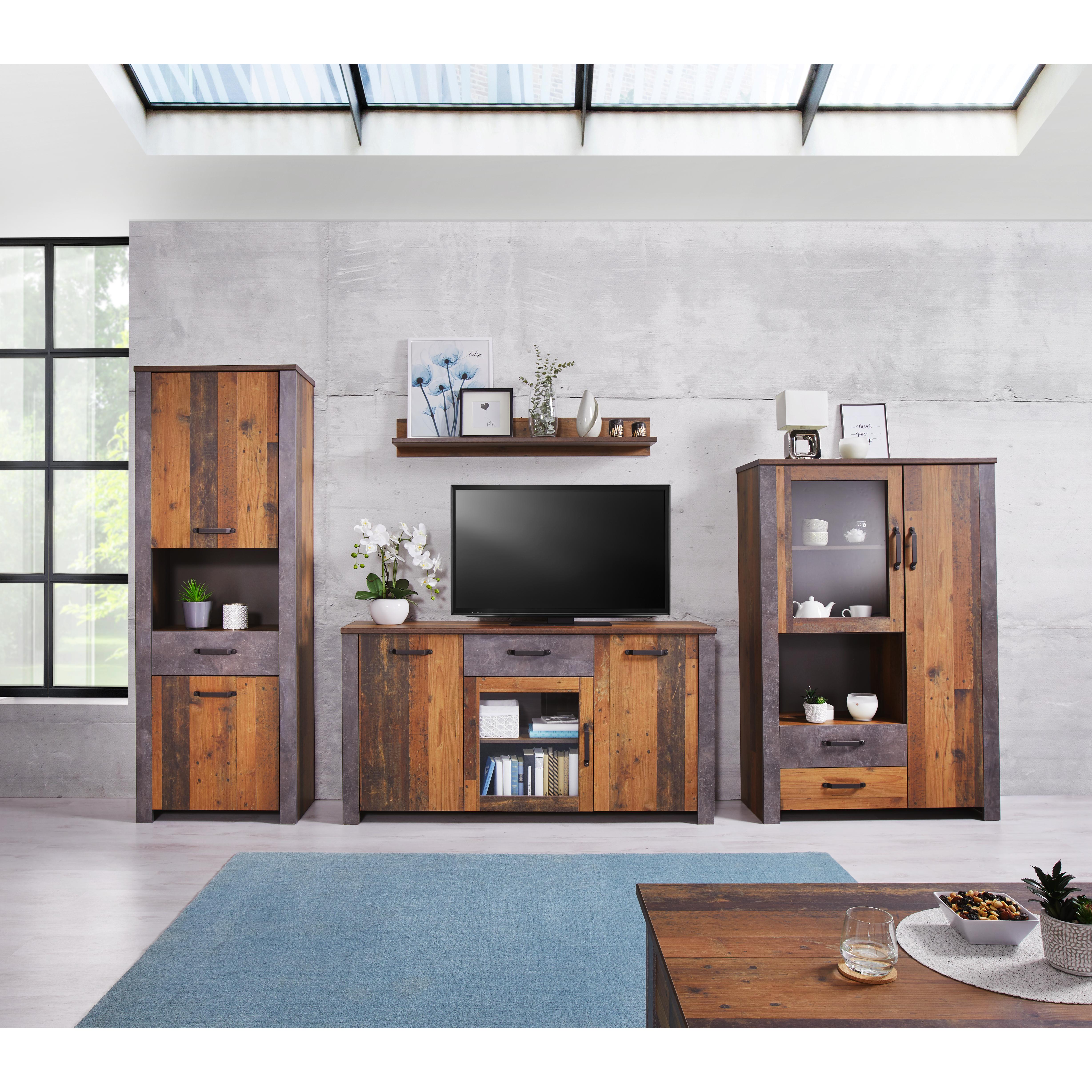 Schrank in Eiche mit Betonoptik kaufen