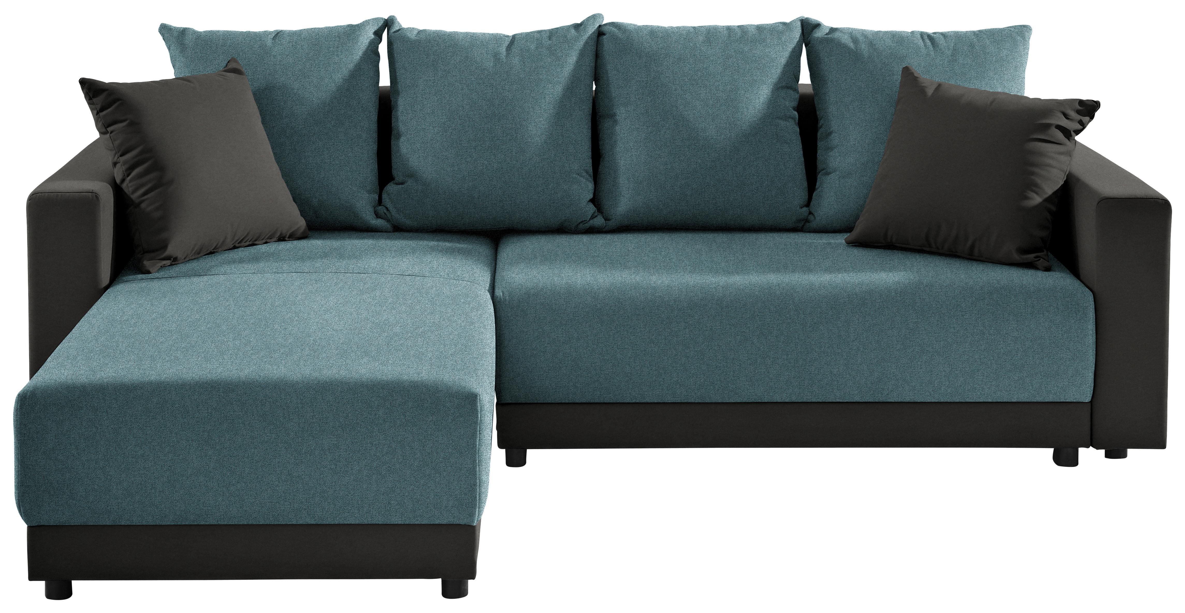 Ecksofa mit Schlaffunktion Time Petrol B: 178 cm - Dunkelgrau/Petrol, Design, Textil (178/248cm) - MID.YOU