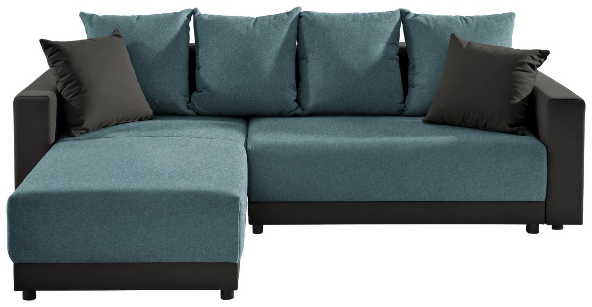 Ecksofa Mit Schlaffunktion Time Petrol B: 178 Cm - Dunkelgrau/Petrol, Design, Textil (178/248cm) - MID.YOU