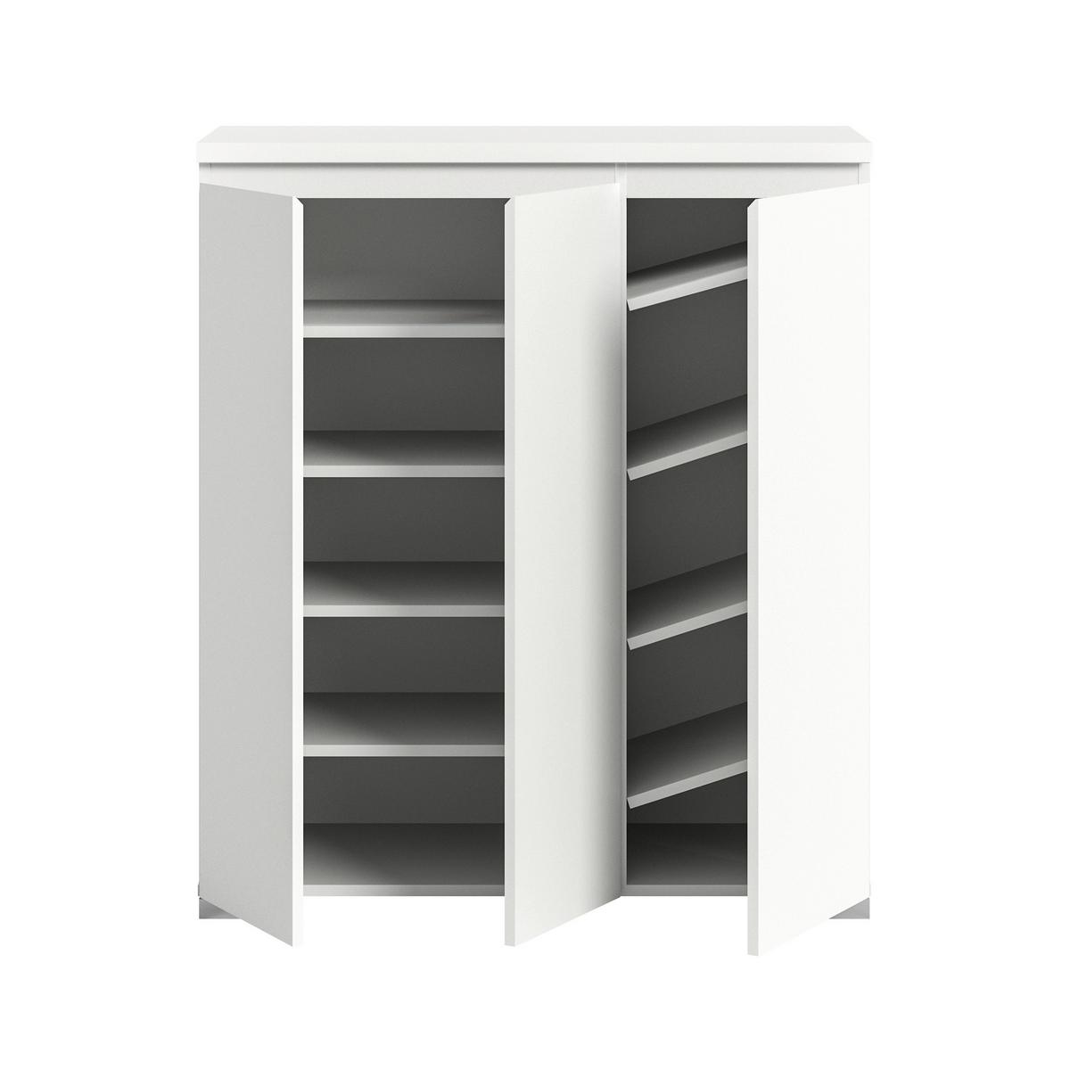 Botník, bílý - bílá, Moderní, kompozitní dřevo (95/109/40cm) - Mömax