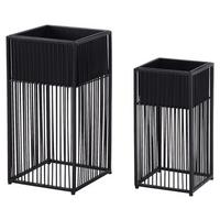 Sada obalov na kvetináč - čierna, Design, kov - MID.YOU