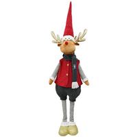 Dekorační sob SASCHA teleskopické nohy: 140-185 cm - šedá/bílá, kov/textil (50/140-185/32cm) - Mömax