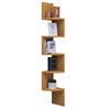 Eckregal Inkl. Wandmontage Mintis B: 19,6 Cm Buche Dekor - Buchefarben, Basics, Holzwerkstoff (19,6/123,6/19,6cm) - MID.YOU