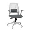 Bürostuhl Parferio Grau/Weiß Bis 110 Kg - Weiß/Grau, Basics, Kunststoff/Textil (63/99/56cm) - MID.YOU