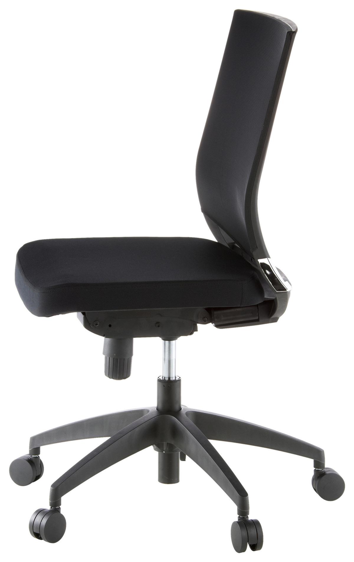 Drehstuhl Porto Eco Schwarz - Schwarz, MODERN, Kunststoff/Textil (49/108/44cm) - MID.YOU