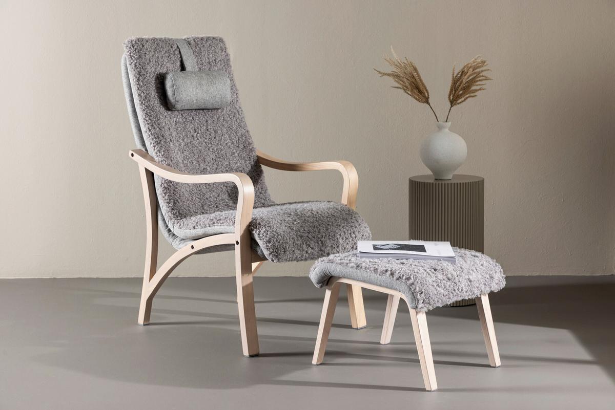 Armlehnstuhl Faro Eichefarben/Hellgrau B: 60cm - Eichefarben/Hellgrau, MODERN, Holz/Textil (60/107/89cm) - Livetastic