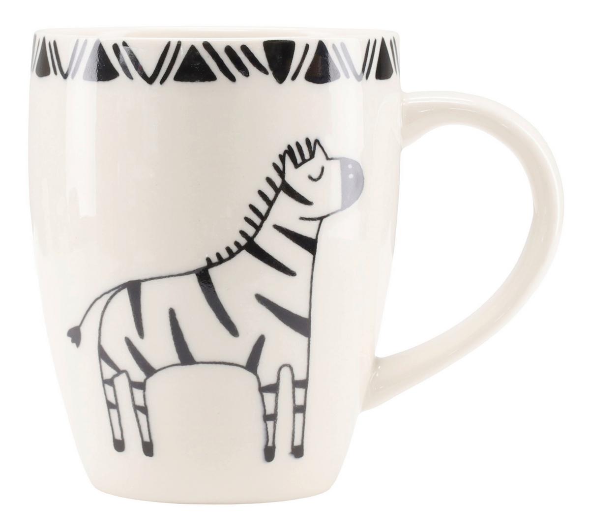 Kinderbecher Steinzeug Safari 4 -Teilig., ca. 250 ml - Multicolor, Basics, Keramik - Creatable