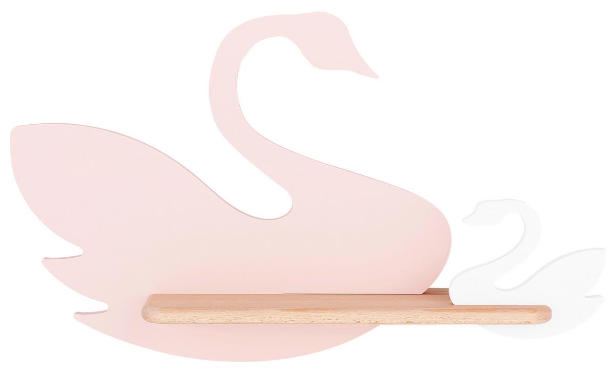 Kinderwandleuchte 21-75598 Swan - Pink/Weiß, Basics, Holz/Holzwerkstoff (27/12/31cm)