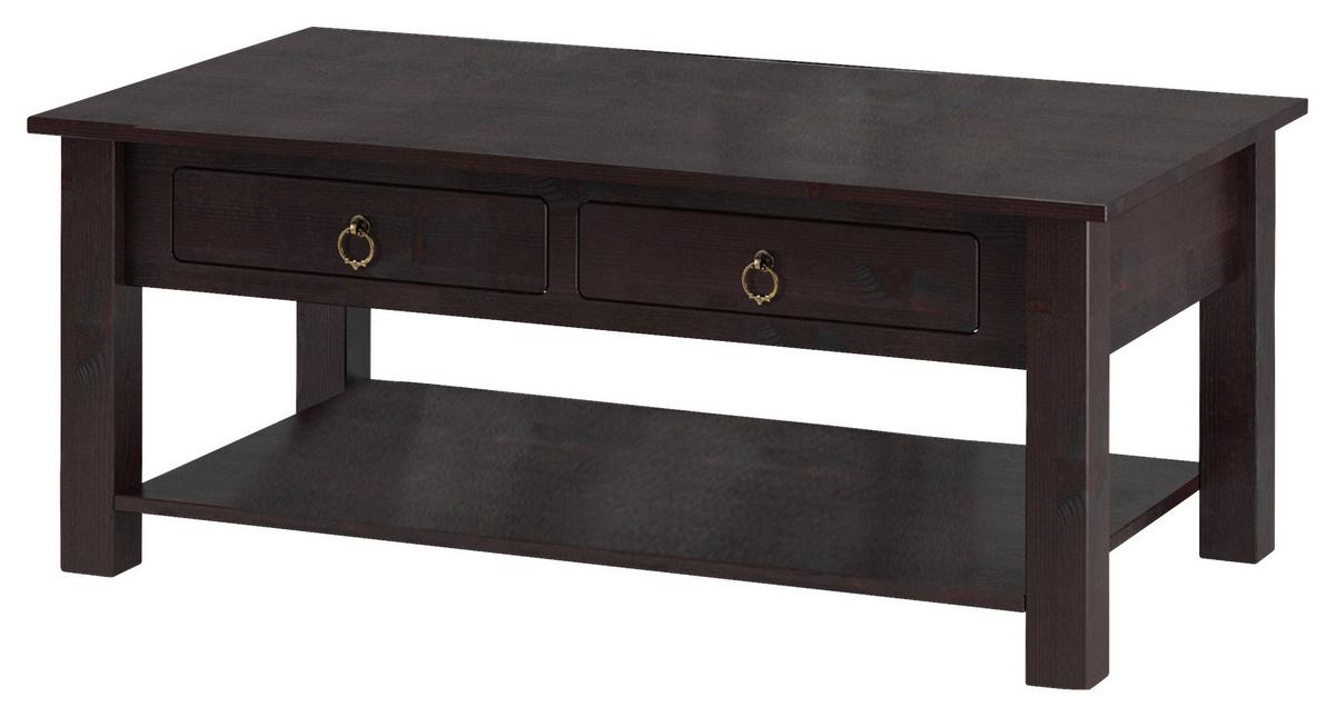 Couchtisch Ines mit Ablageplatte Braun - Braun, Design, Holz (110/45/60cm) - MID.YOU