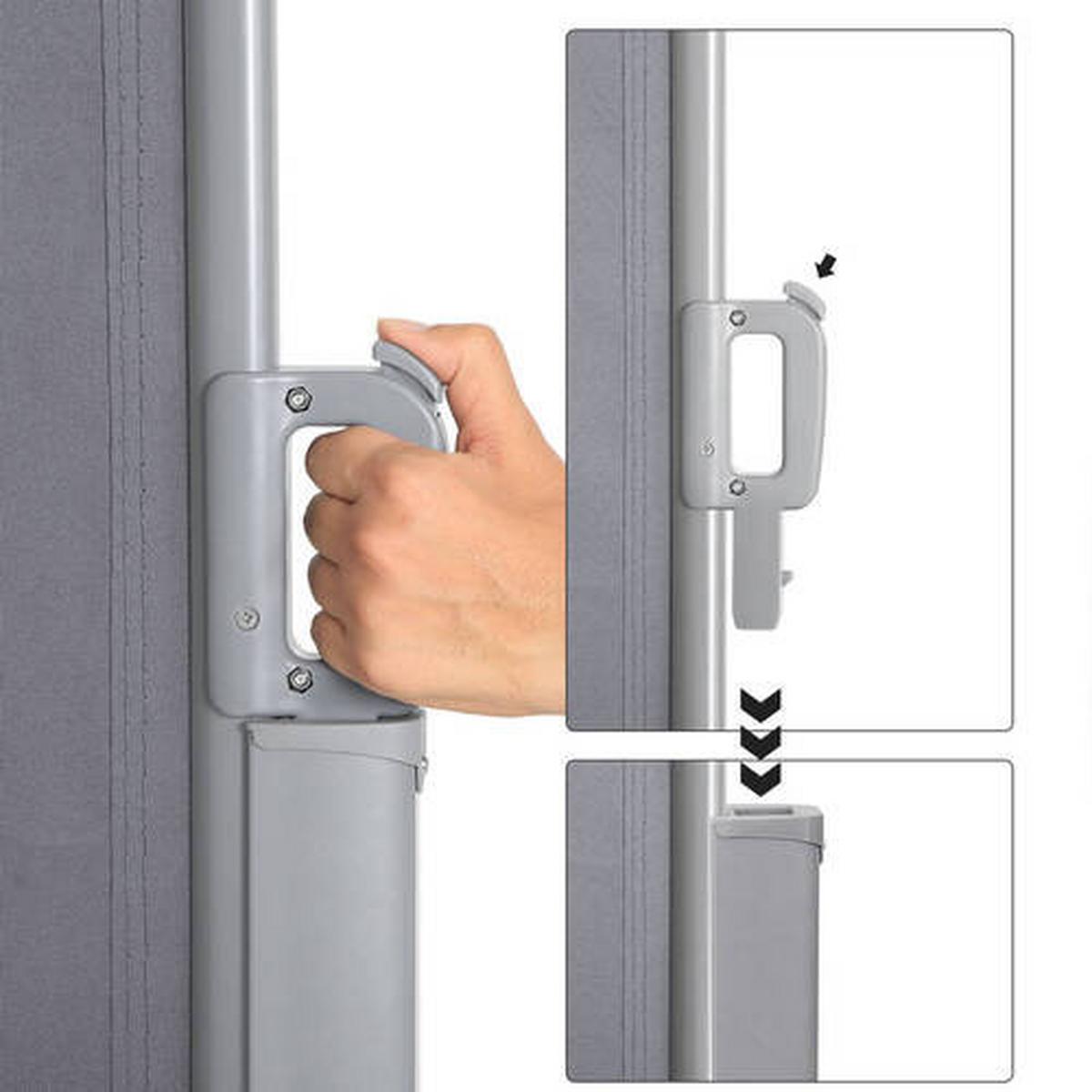 Markise Grau BxH: 350x200 cm - Grau, Basics, Textil/Metall (350/200cm) - Modante